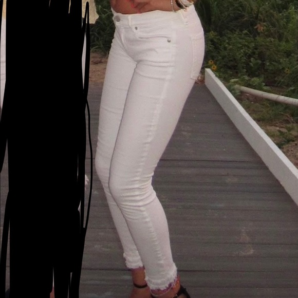 LOFT Denim - Loft white ankle skinny jeans
